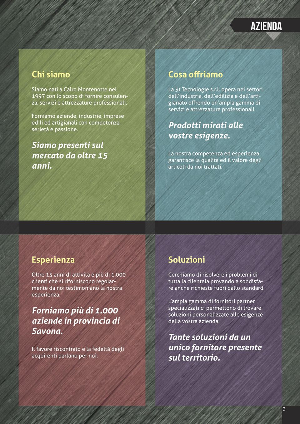 La nostra competenza ed esperienza garantisce la qualità ed il valore degli articoli da noi trattati. Esperienza Soluzioni Oltre 15 anni di attività e più di 1.