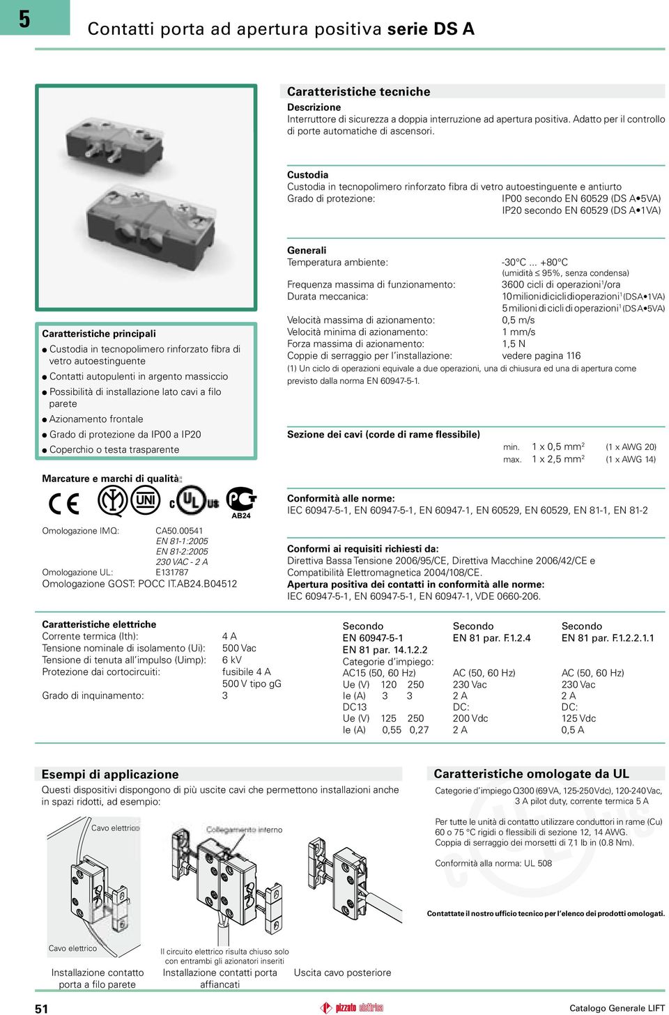 autopulenti in argento massiccio Possibilità di installazione lato cavi a filo parete Azionamento frontale Grado di protezione da IP00 a IP Coperchio o testa trasparente Generali Temperatura