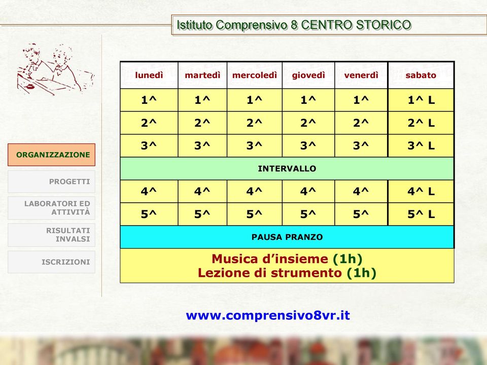 INTERVALLO 4^ 4^ 4^ 4^ 4^ 4^ L 5^ 5^ 5^ 5^ 5^ 5^ L