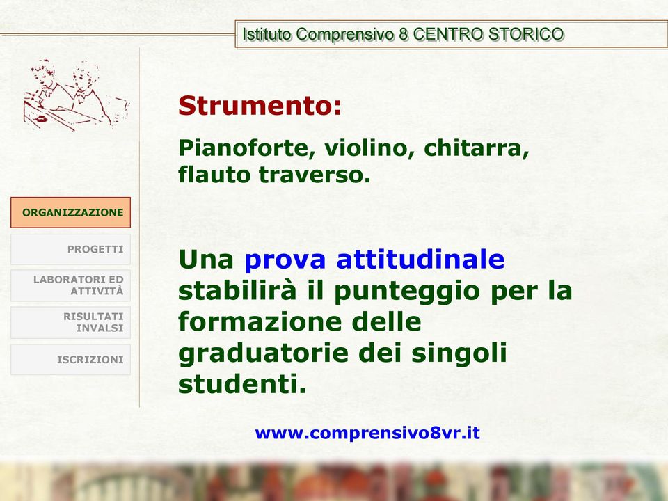 Una prova attitudinale stabilirà il