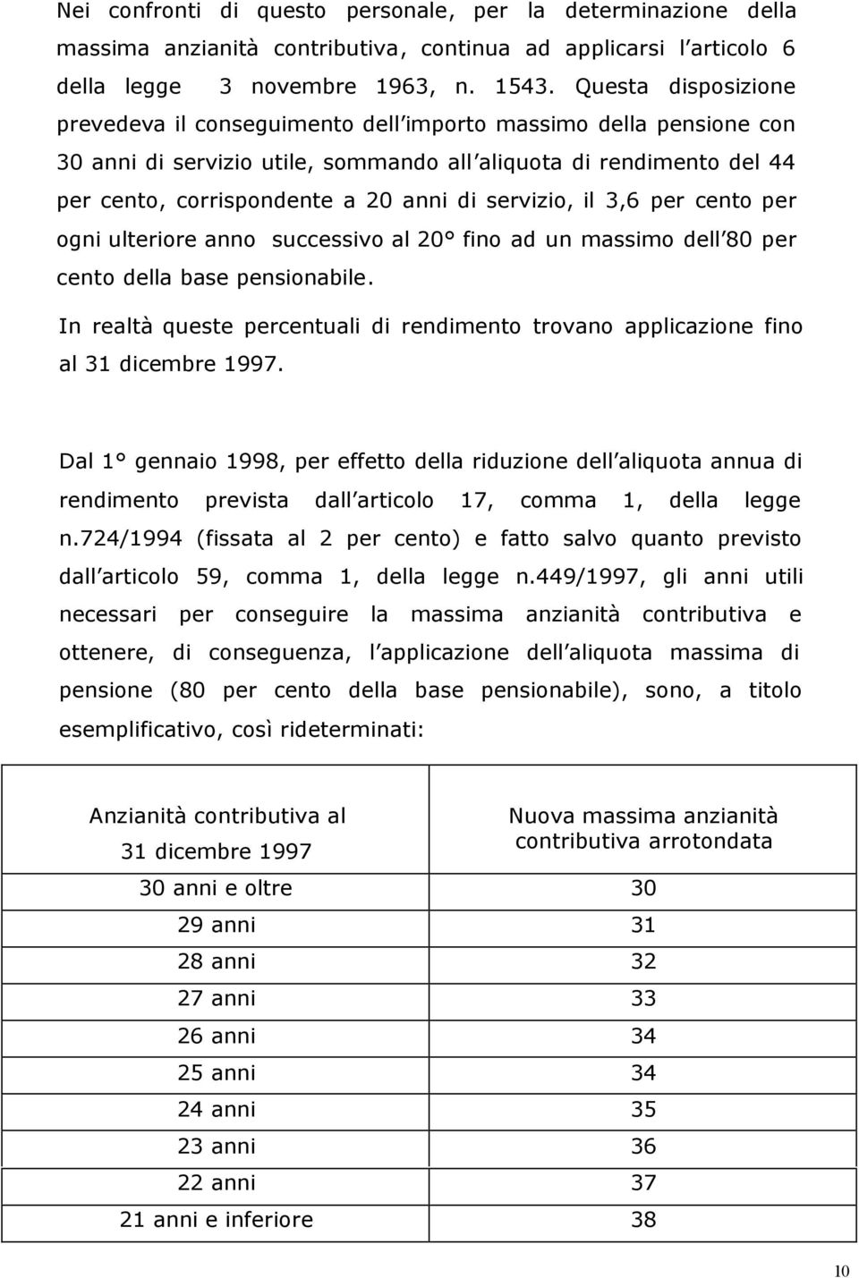 servizio, il 3,6 per cento per ogni ulteriore anno successivo al 20 fino ad un massimo dell 80 per cento della base pensionabile.