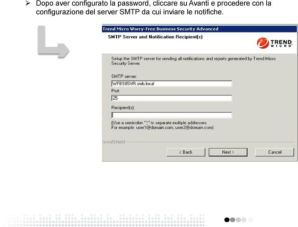 procedere con la configurazione