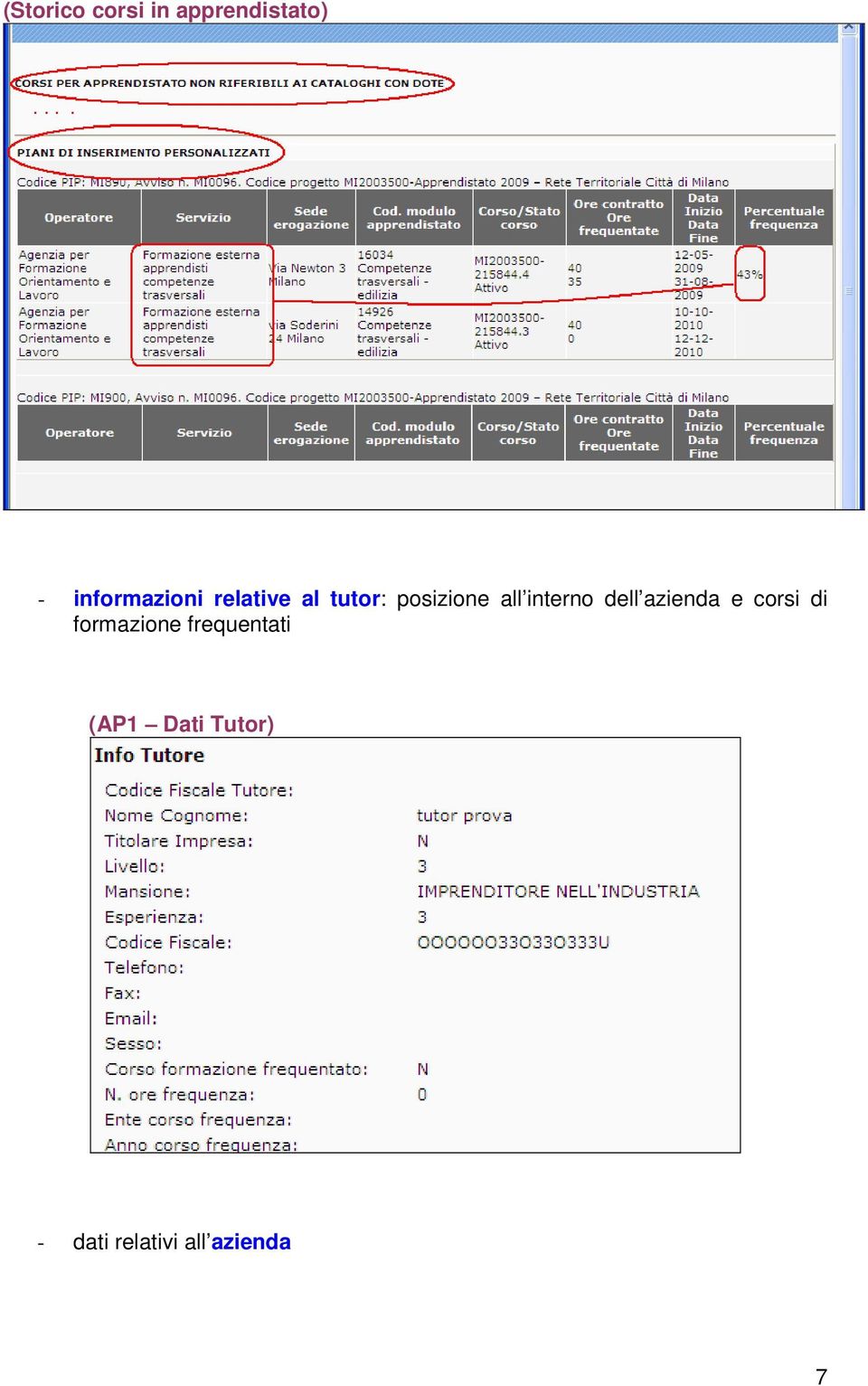 interno dell azienda e corsi di formazione