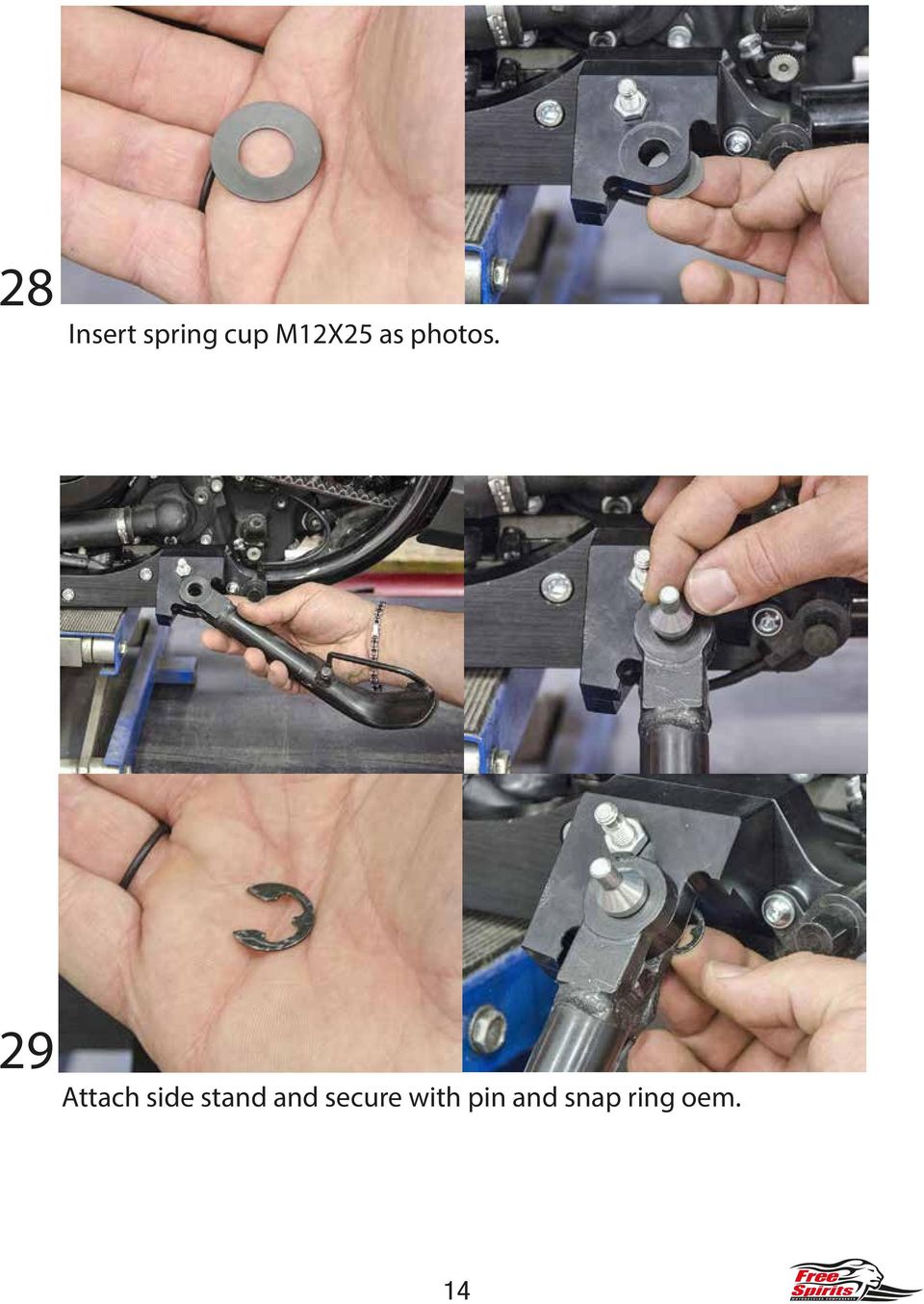 29 Attach side stand and