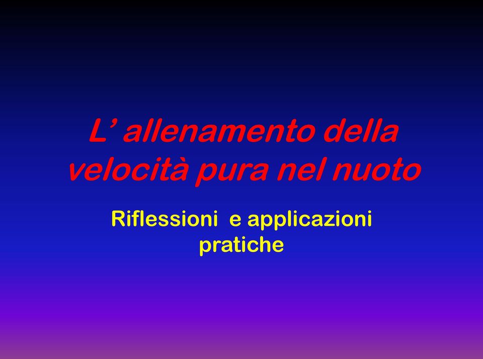 nuoto Riflessioni e