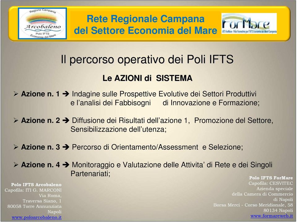 Formazione; Azione n.