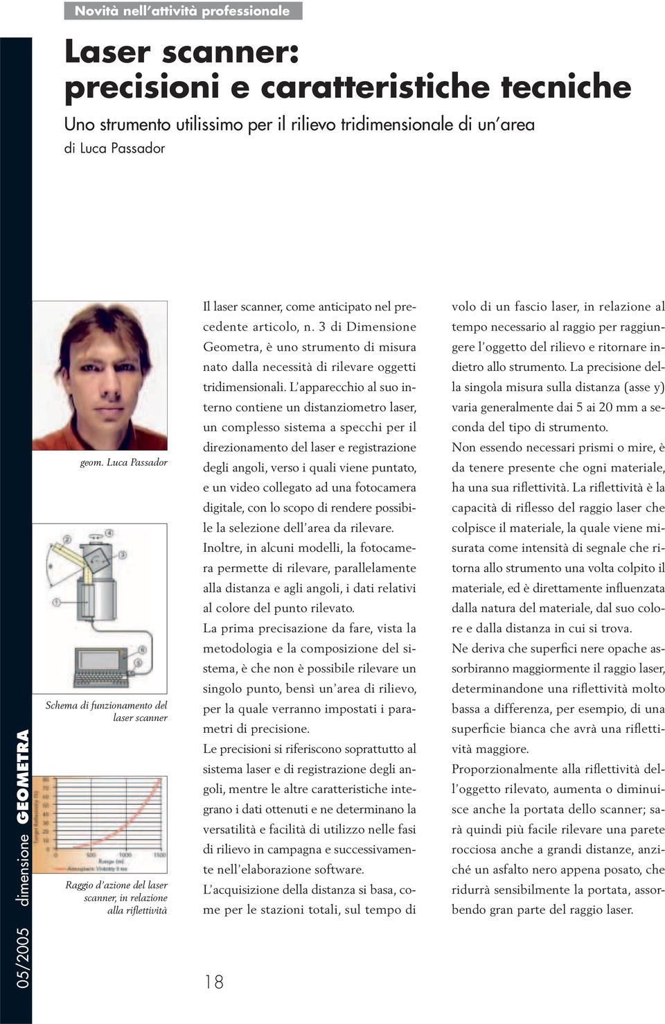 3 di Dimensione Geometra, è uno strumento di misura nato dalla necessità di rilevare oggetti tridimensionali.