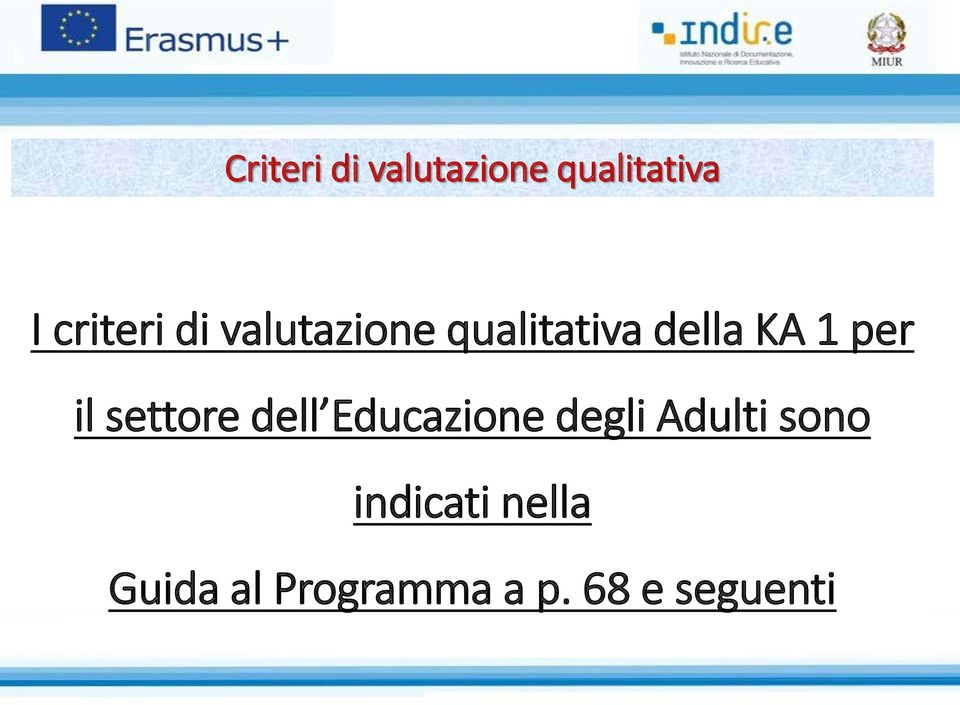 settore dell Educazione degli Adulti sono