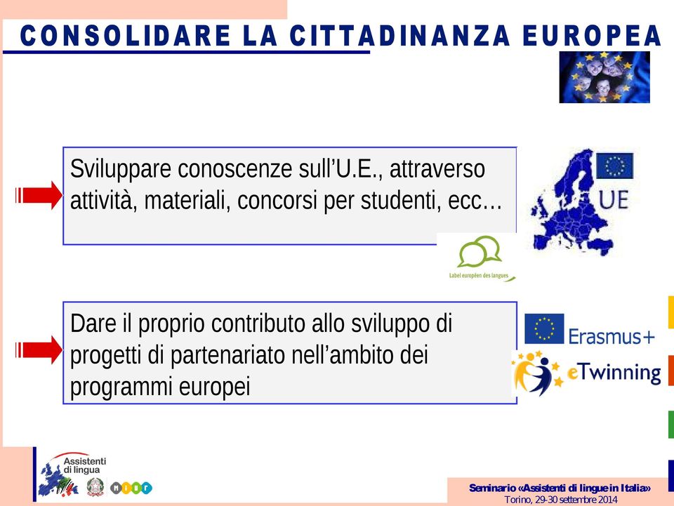 studenti, ecc Dare il proprio contributo allo