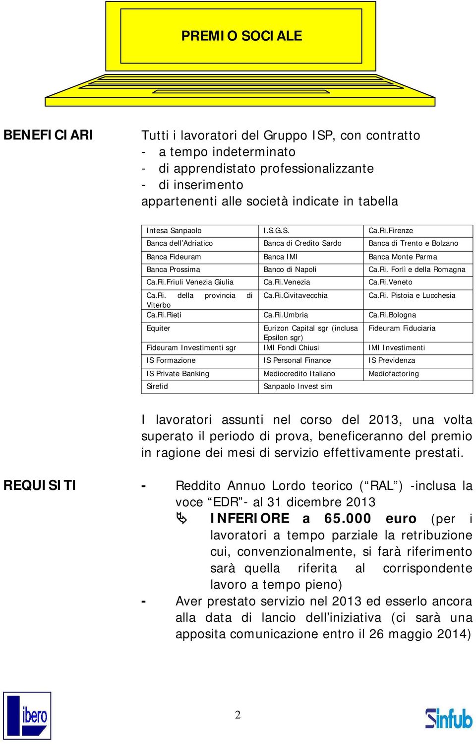 Ri.Friuli Venezia Giulia Ca.Ri.Venezia Ca.Ri.Veneto Ca.Ri. della provincia di Ca.Ri.Civitavecchia Ca.Ri. Pistoia e Lucchesia Viterbo Ca.Ri.Rieti Ca.Ri.Umbria Ca.Ri.Bologna Equiter Eurizon Capital sgr