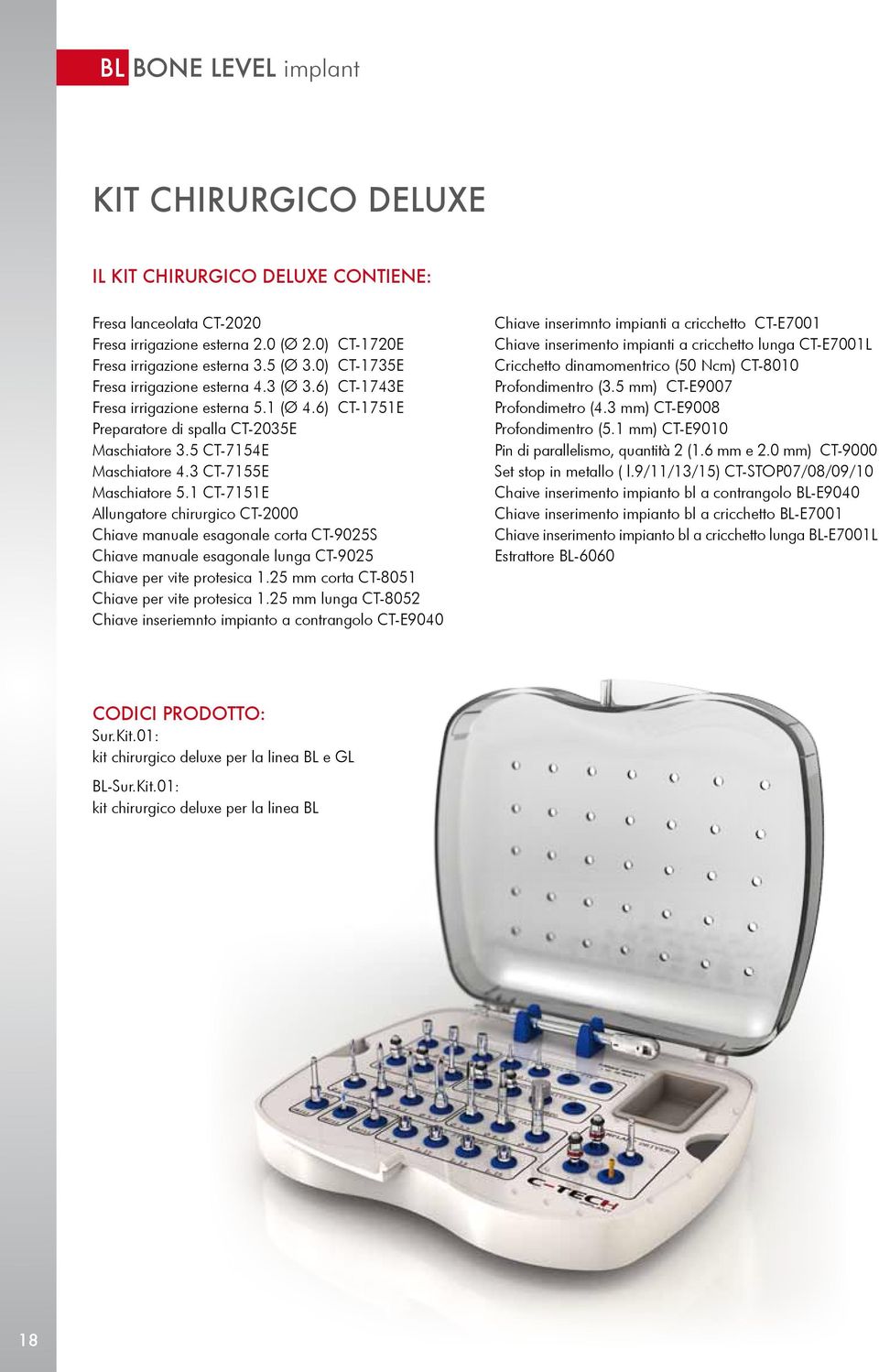 3 Ct-7155e Maschiatore 5.1 Ct-7151e Allungatore chirurgico ct-2000 Chiave manuale esagonale corta ct-9025s Chiave manuale esagonale lunga ct-9025 Chiave per vite protesica 1.