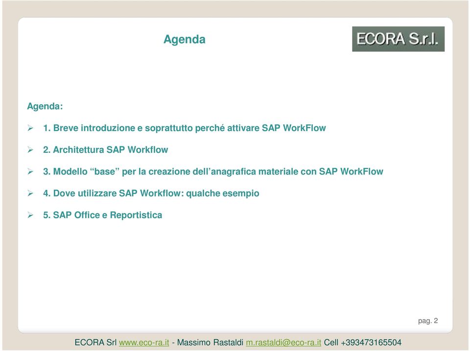 Architettura SAP Workflow 3.