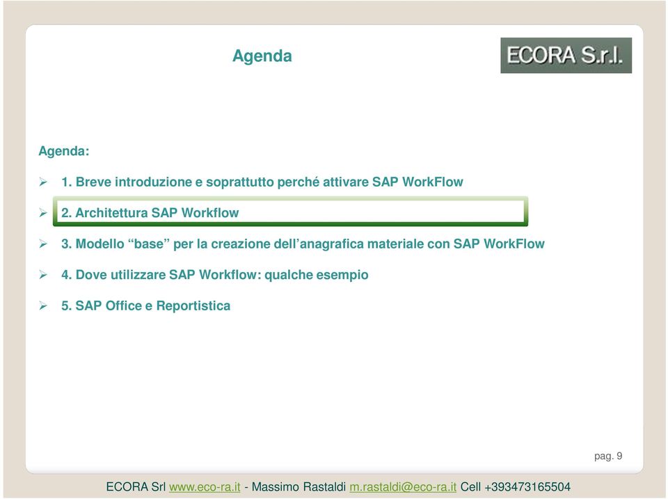 Architettura SAP Workflow 3.
