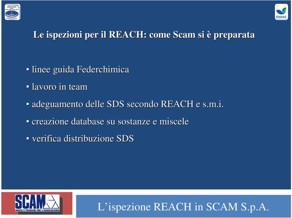 adeguamento delle SDS secondo REACH e s.m.i.
