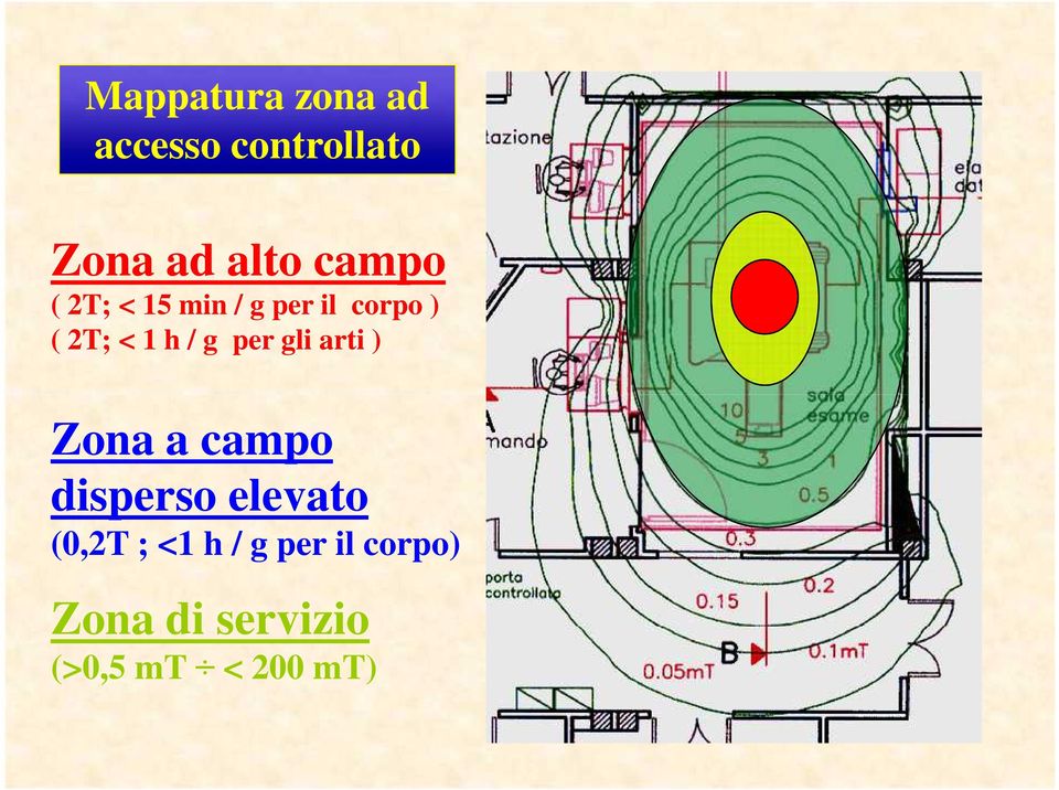 g per gli arti ) Zona a campo disperso elevato (0,2T ;