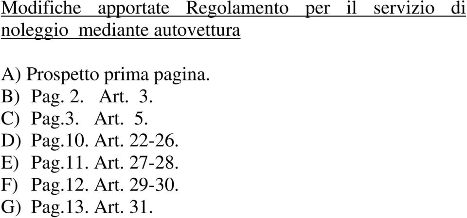 B) Pag. 2. Art. 3. C) Pag.3. Art. 5. D) Pag.10. Art. 22-26.