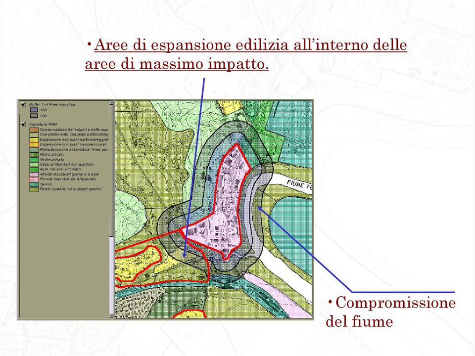 delle aree di massimo