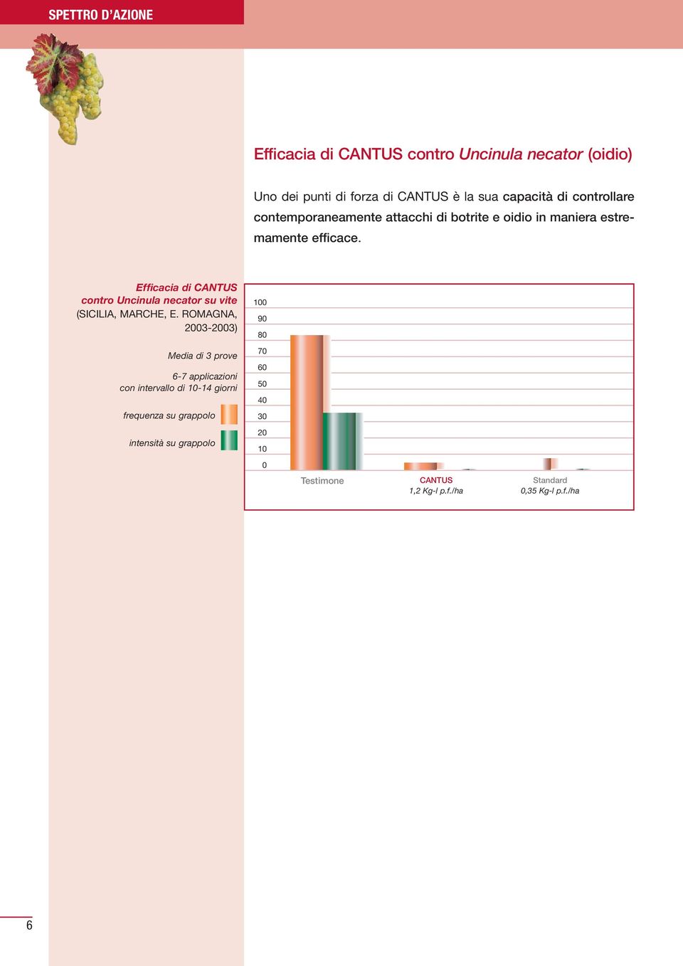 Efficacia di contro Uncinula necator su vite (SICILIA, MARCHE, E.