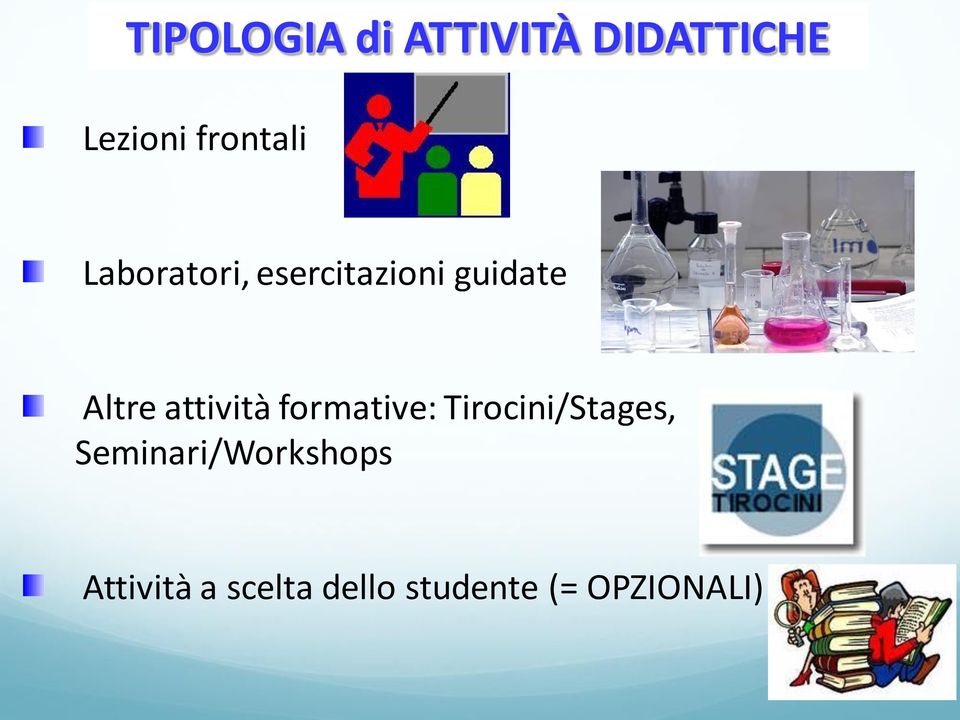 Altre attività formative: Tirocini/Stages,