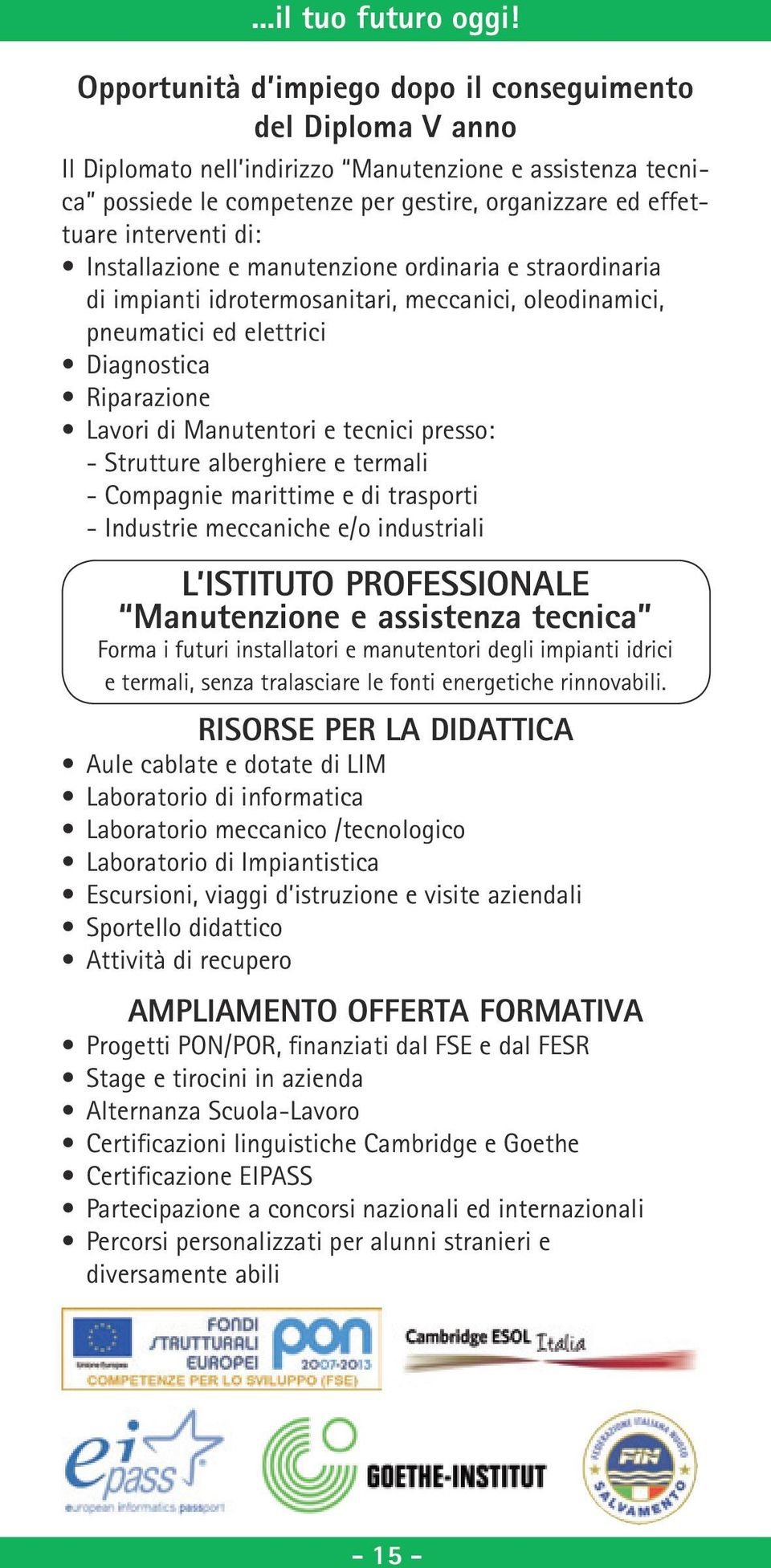 di: Installazione e manutenzione ordinaria e straordinaria di impianti idrotermosanitari, meccanici, oleodinamici, pneumatici ed elettrici Diagnostica Riparazione Lavori di Manutentori e tecnici