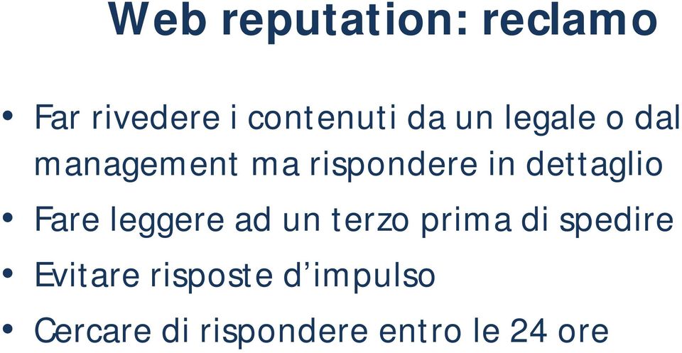 dettaglio Fare leggere ad un terzo prima di spedire