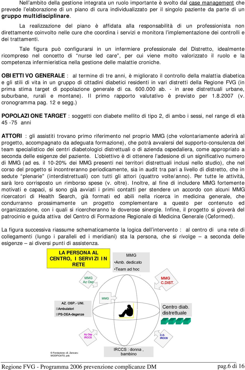 La realizzazione del piano è affidata alla responsabilità di un professionista non direttamente coinvolto nelle cure che coordina i servizi e monitora l implementazione dei controlli e dei