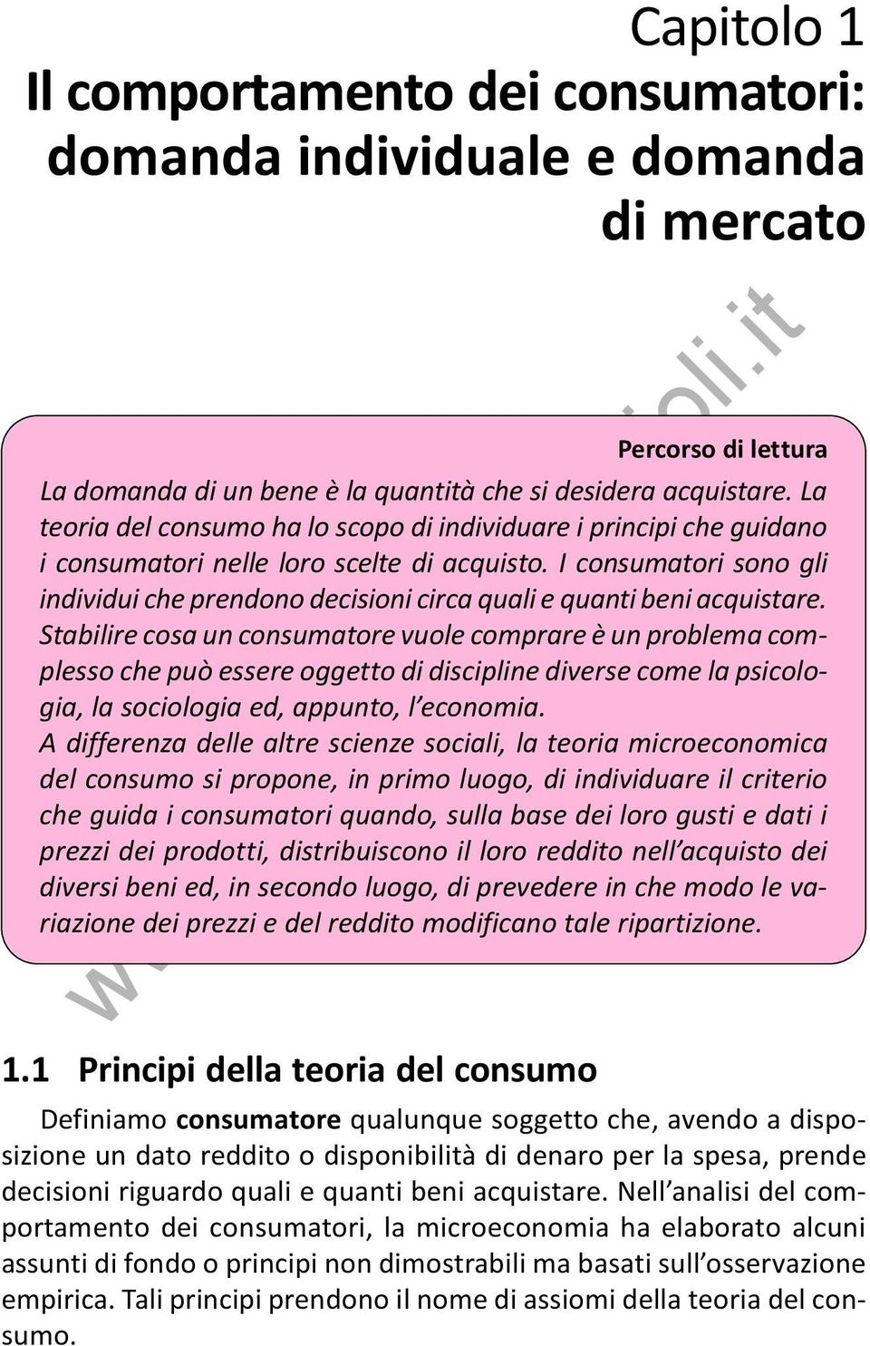 I consumatori sono gli individui che prendono decisioni circa quali e quanti beni acquistare.