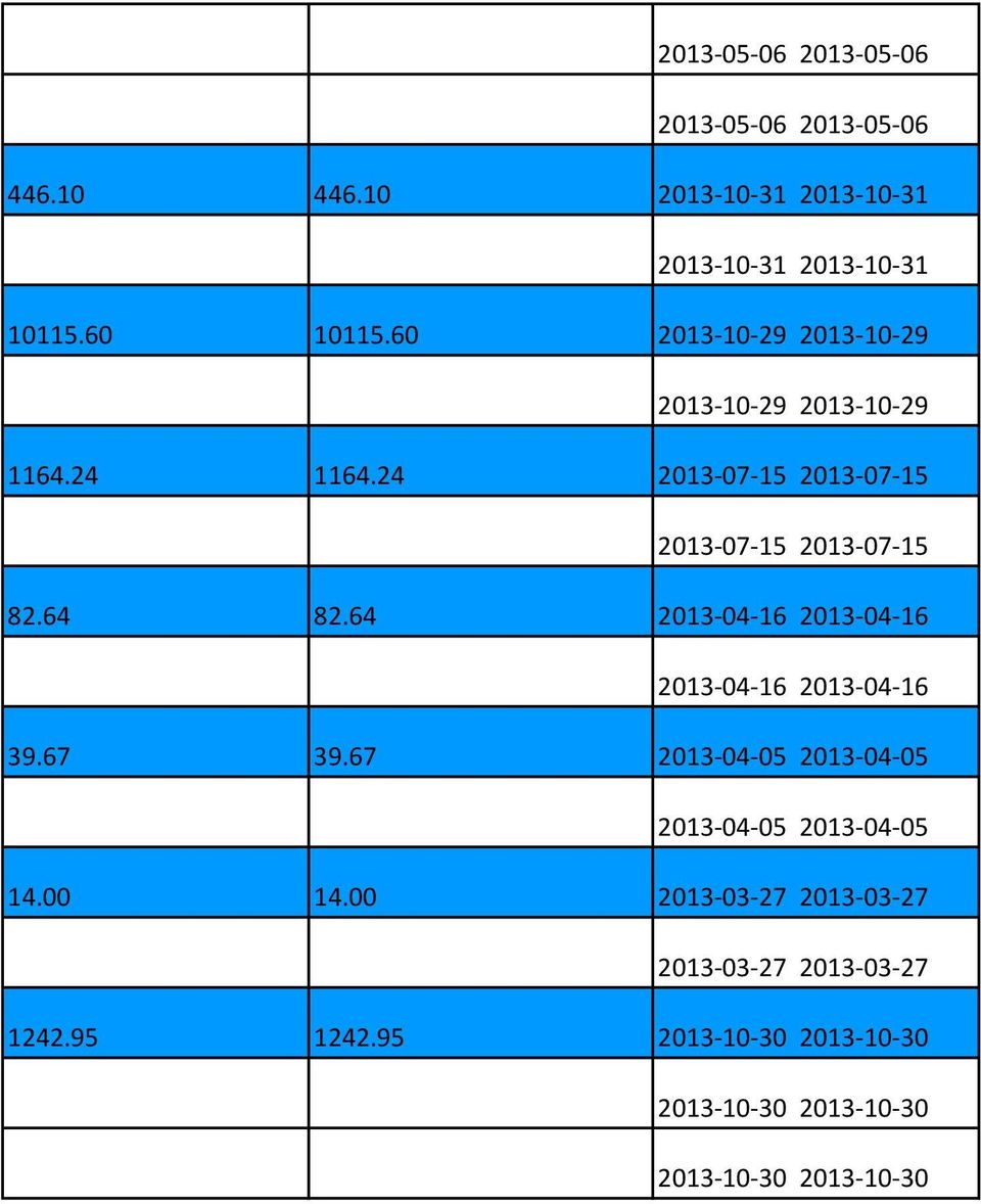 64 2013-04-16 2013-04-16 2013-04-16 2013-04-16 39.67 39.67 2013-04-05 2013-04-05 2013-04-05 2013-04-05 14.00 14.