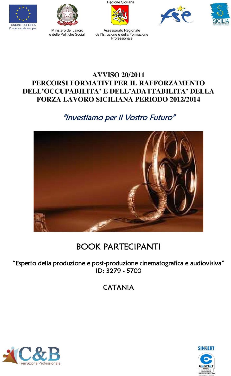 DELL ADATTABILITA DELLA FORZA LAVORO SICILIANA PERIODO 2012/2014 "Investiamo per il Vostro Futuro" BOOK