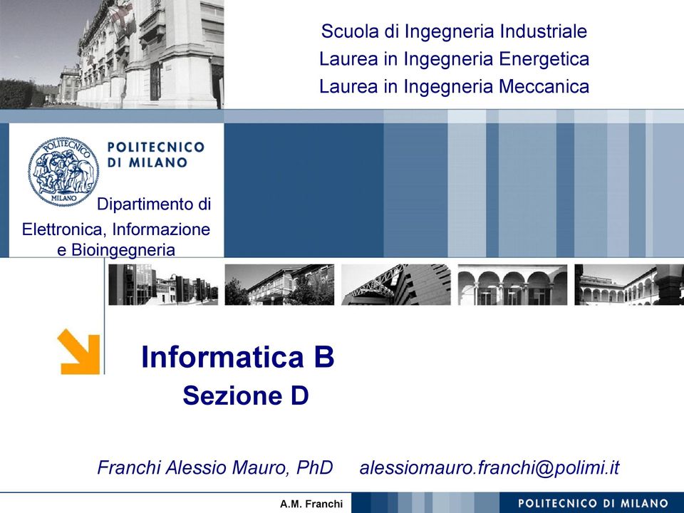 Elettronica, Informazione e Bioingegneria Informatica B