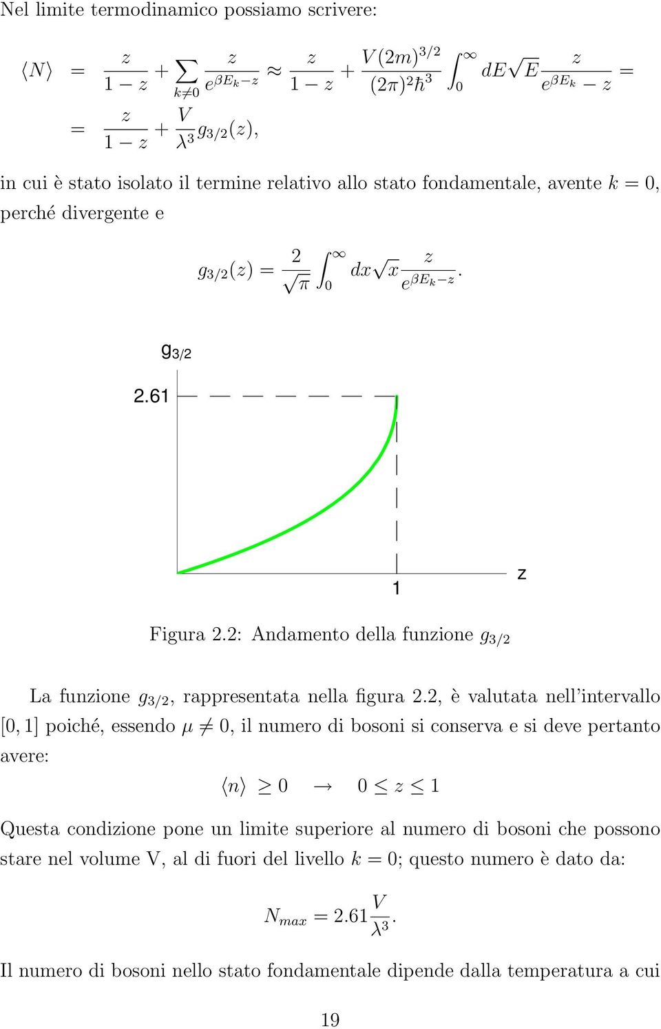 2: Andamento della funzione g 3/2 La funzione g 3/2, rappresentata nella figura 2.