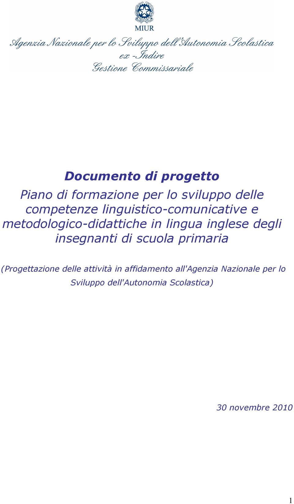 insegnanti di scuola primaria (Progettazione delle attività in affidamento