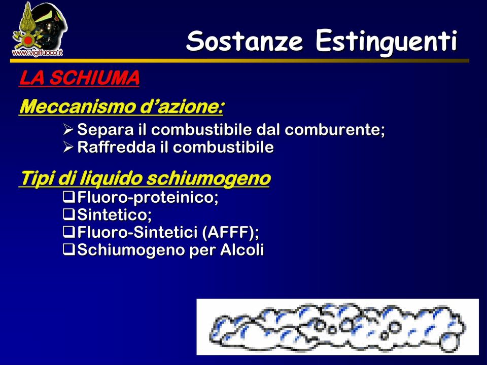liquido schiumogeno Fluoro-proteinico; Sintetico;