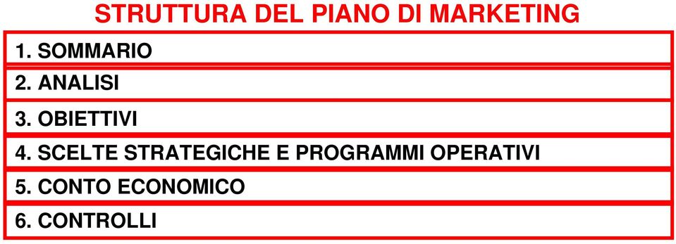 SCELTE STRATEGICHE E PROGRAMMI