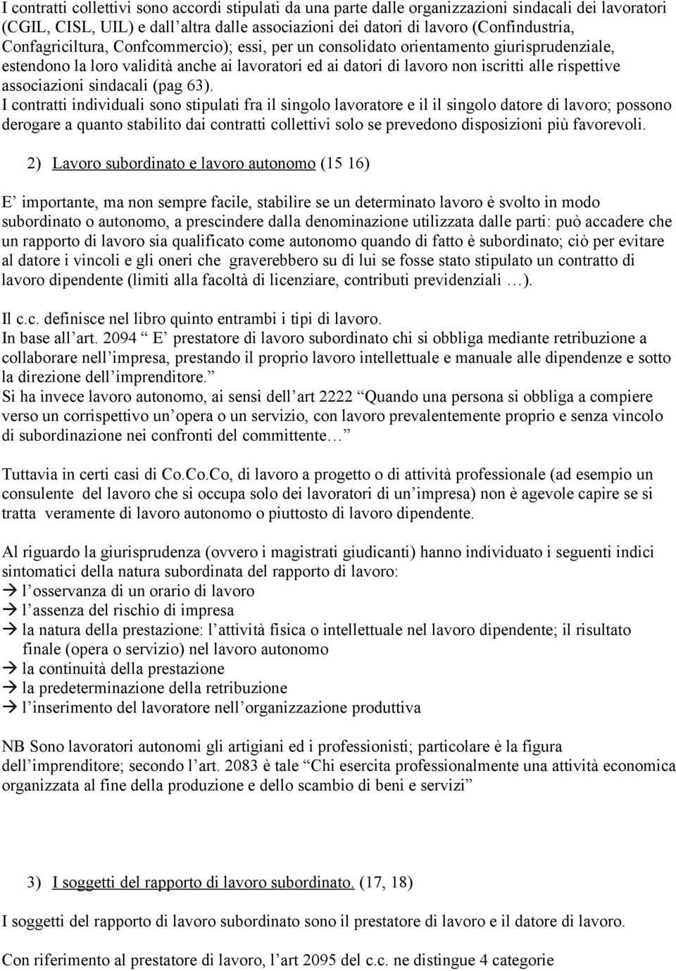 associazioni sindacali (pag 63).