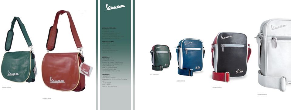 richiama le vecchie manopole della Vespa chiusura con zip Vari scomparti interni Tracolla regolabile Dimensioni: 18 x 23 x 5,5 cm 605405M00V handbag Eco-leather