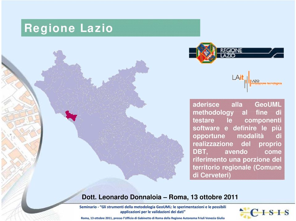 realizzazione del proprio DBT, avendo come riferimento una porzione del