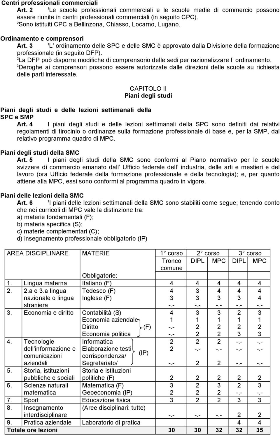 L ordinamento delle SPC e delle SMC è approvato dalla Divisione della formazione professionale (in seguito DFP).