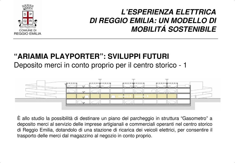 imprese artigianali e commerciali operanti nel centro storico di Reggio Emilia, dotandolo di una stazione di