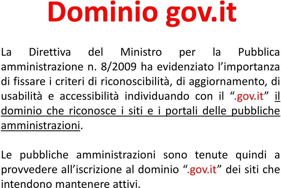 accessibilità individuando con il.gov.