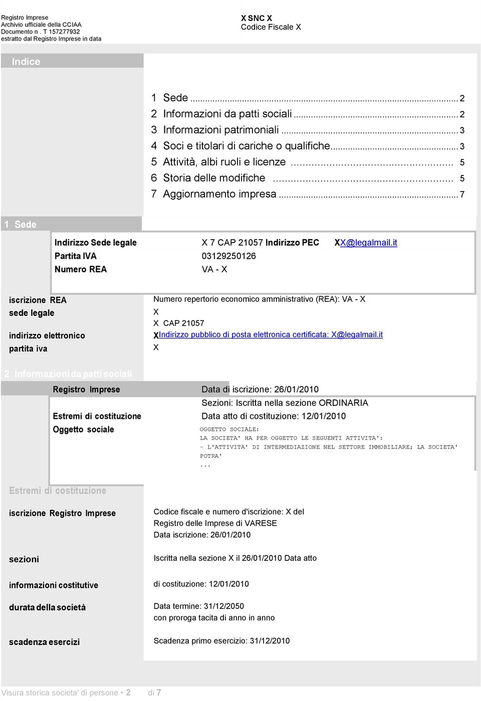 it Partita IVA 03129250126 Numero REA VA - iscrizione REA sede legale indirizzo elettronico partita iva Numero repertorio economico amministrativo (REA): VA - CAP 21057 Indirizzo pubblico di posta