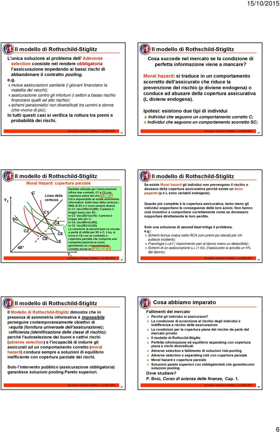 e.g. mutue assicurazioni sanitarie (i giovani finanziano la malattia dei vecchi; assicurazione contro gli infortuni (i settori a basso rischio finanziano quelli ad alto rischio; schemi pensionistici