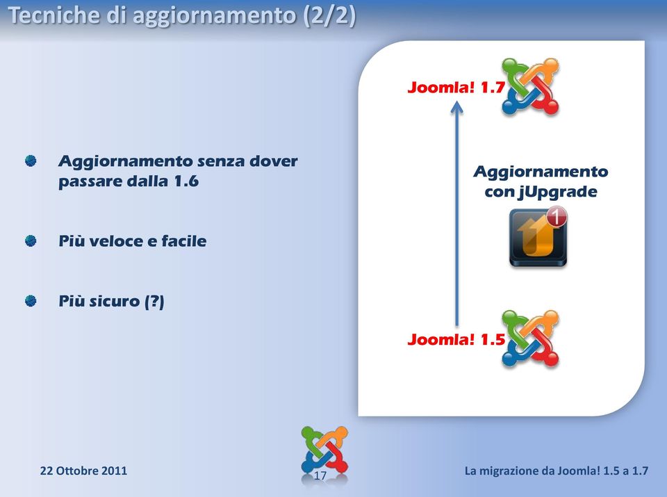 6 Aggiornamento con jupgrade Più veloce e facile