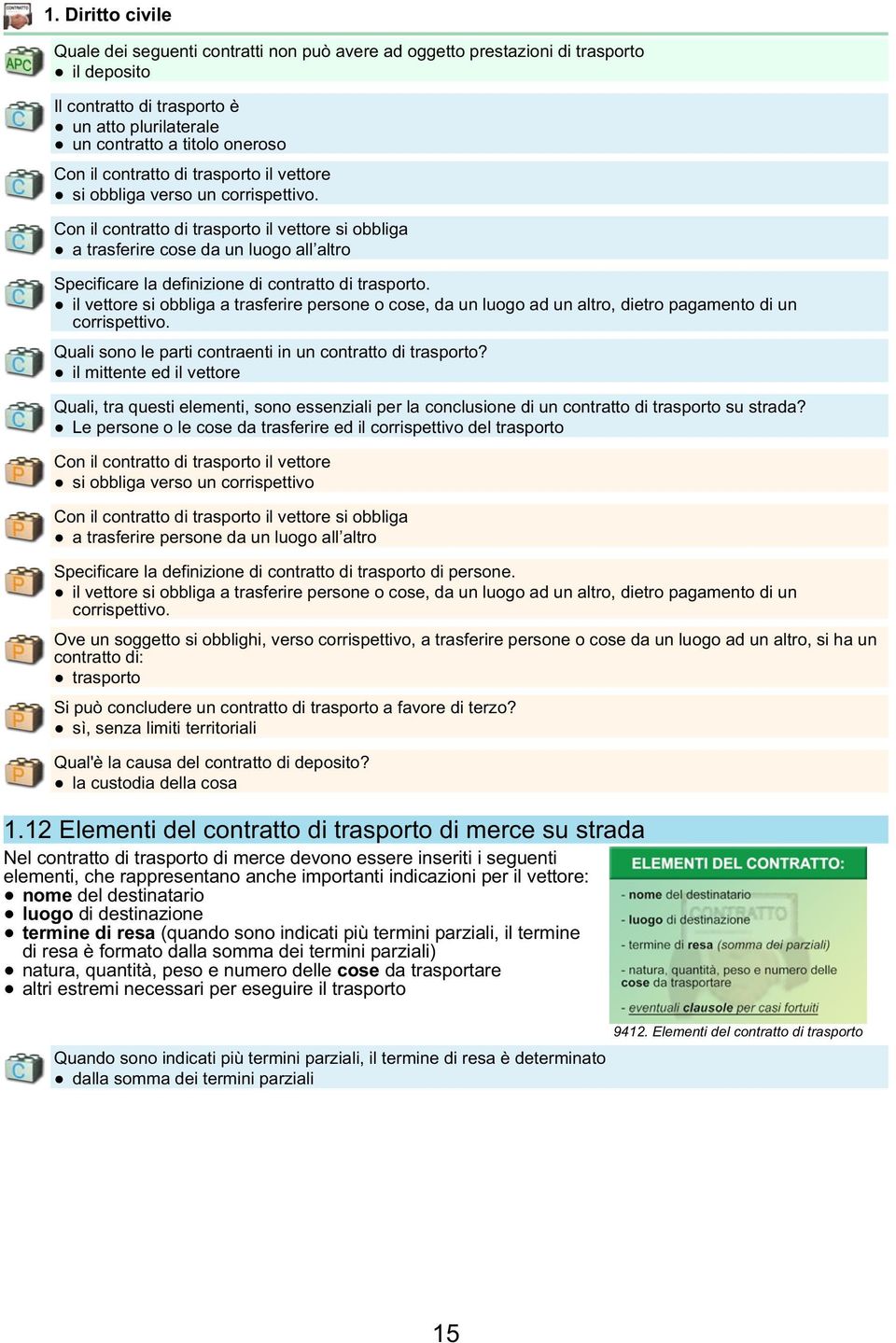 Con il contratto di trasporto il vettore si obbliga a trasferire cose da un luogo all altro Specificare la definizione di contratto di trasporto.