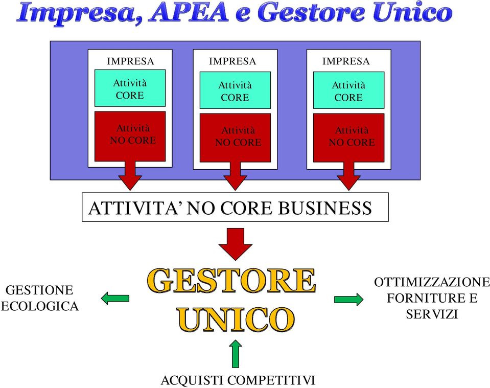 Attività NO CORE ATTIVITA NO CORE BUSINESS GESTIONE