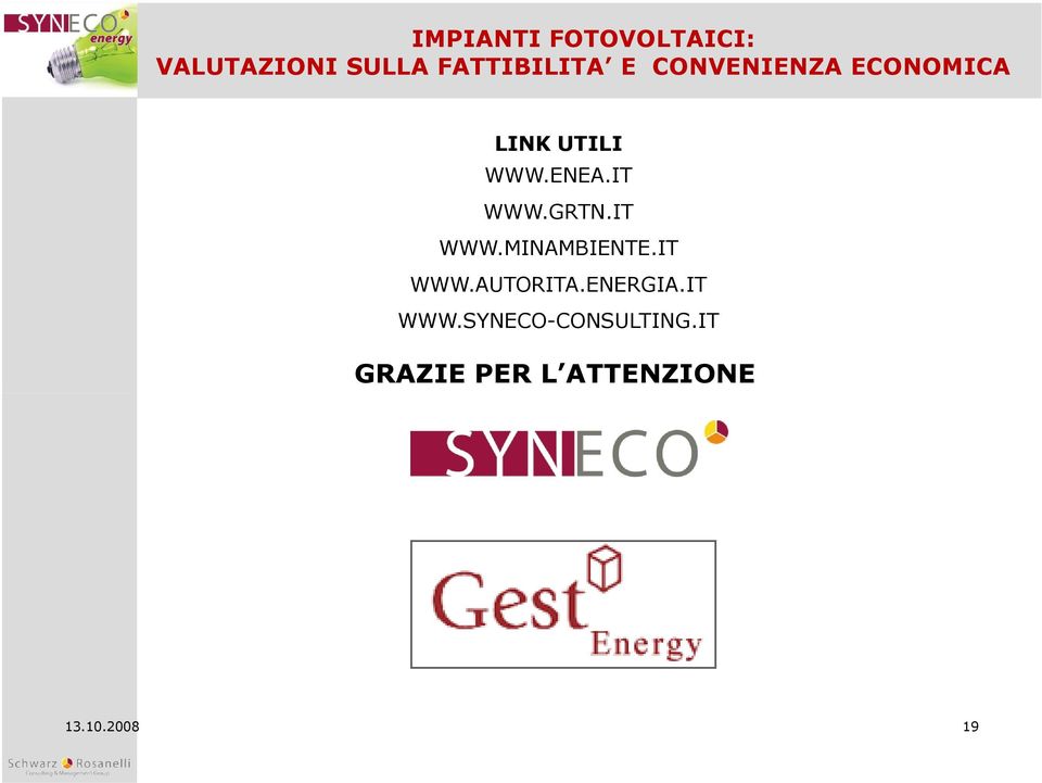 ENERGIA.IT WWW.SYNECO-CONSULTING.