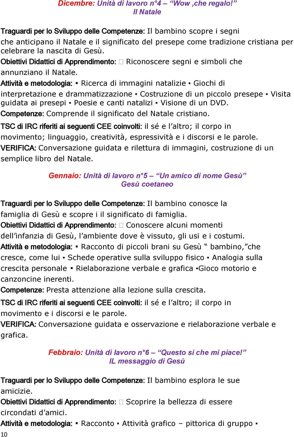 Obiettivi Didattici di Apprendimento: Riconoscere segni e simboli che annunziano il Natale.