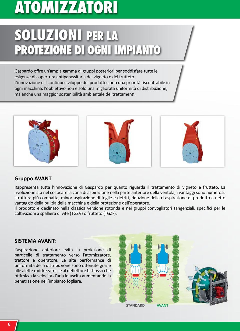 I L innovazione polverizzatori e Gaspardo il continuo hanno sviluppo tutte del le soluzioni prodotto per sono rendere una priorità semplici riscontrabile e automatiche in queste ogni macchina: