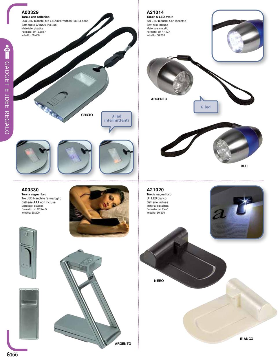 Con laccetto Batterie incluse Materiale: metallo Formato: cm 4,4x2,4 Imballo: 50/300 GRIGIO 3 led intermittenti ARGENTO 6 led