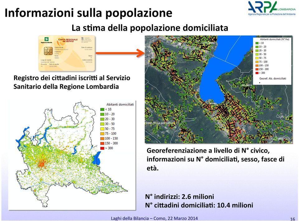 Georeferenziazione a livello di N civico, informazioni su N domiciliaw,